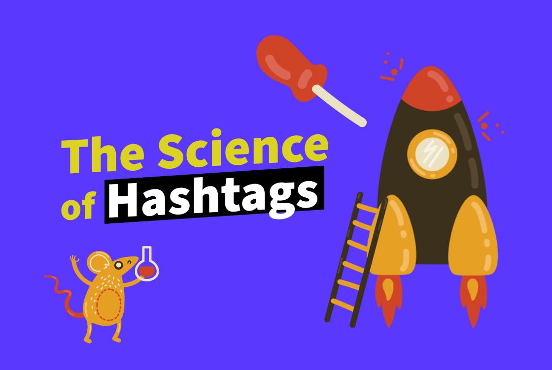 a mickey loads rocket with hashtag